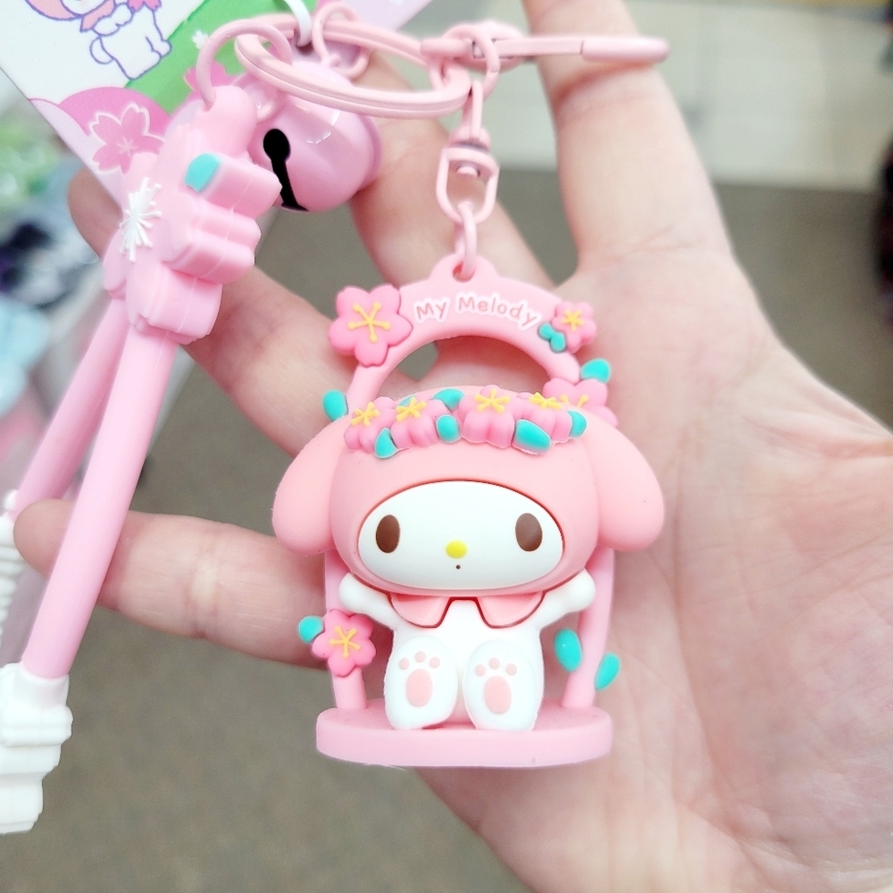 Brand New Sanrio My Melody Sakura Swing Keychain